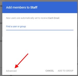 Create a Group With All Organization Members - Shared Contacts